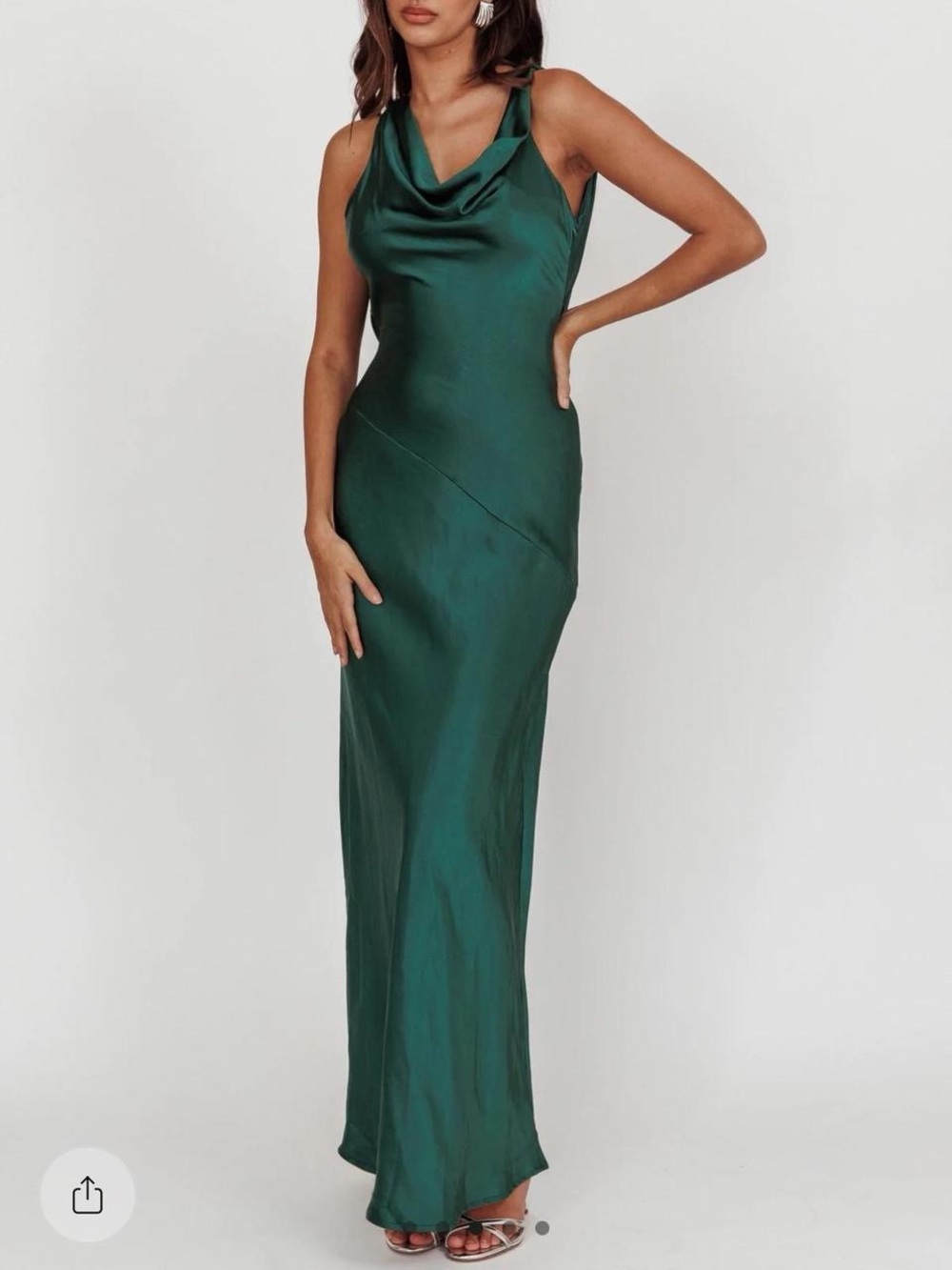 Cassiopeia Open Back Maxi Dress -  Forest Green from Selfie Leslie